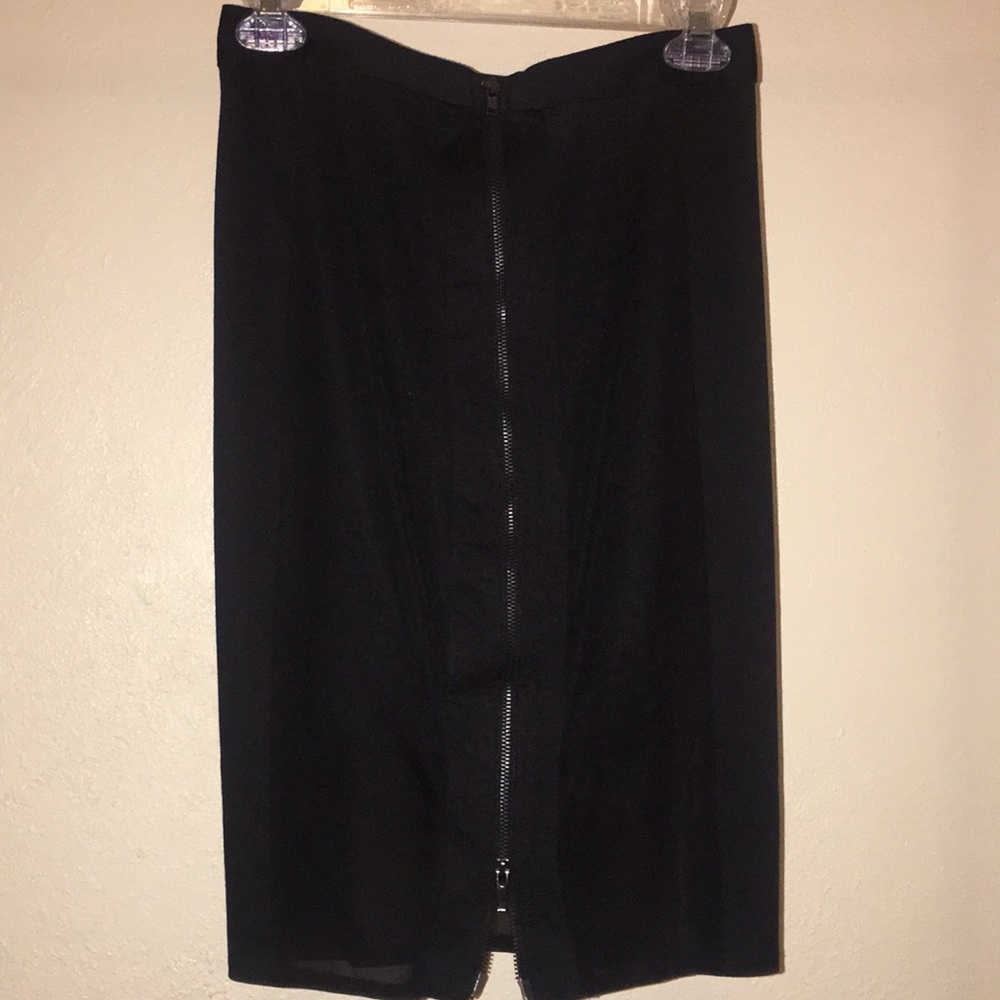 Black pencil shirt with mesh over lay